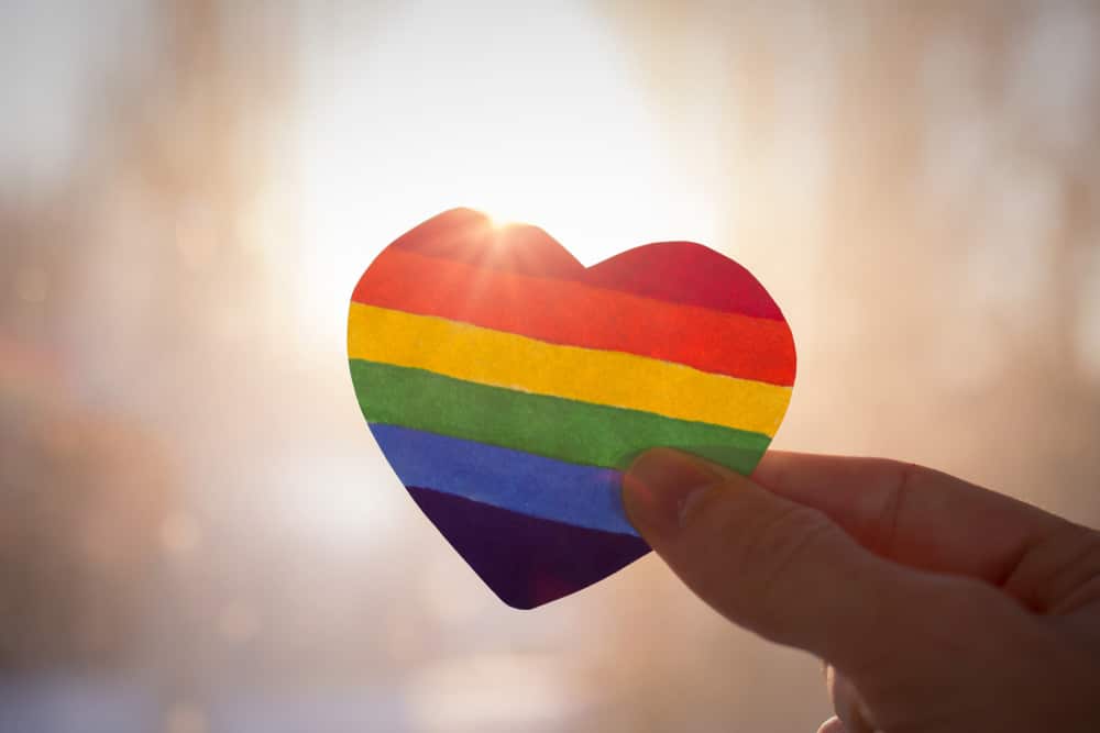 LGBT Colored Heart Shaped Paper