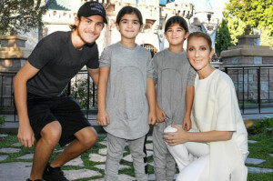 Celine Dion With Her Sons